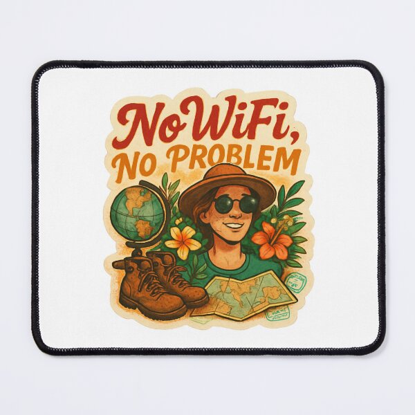 Item preview, No Wifi No Problem Adventure Vintage Travel designed and sold by Retro-Anime9.