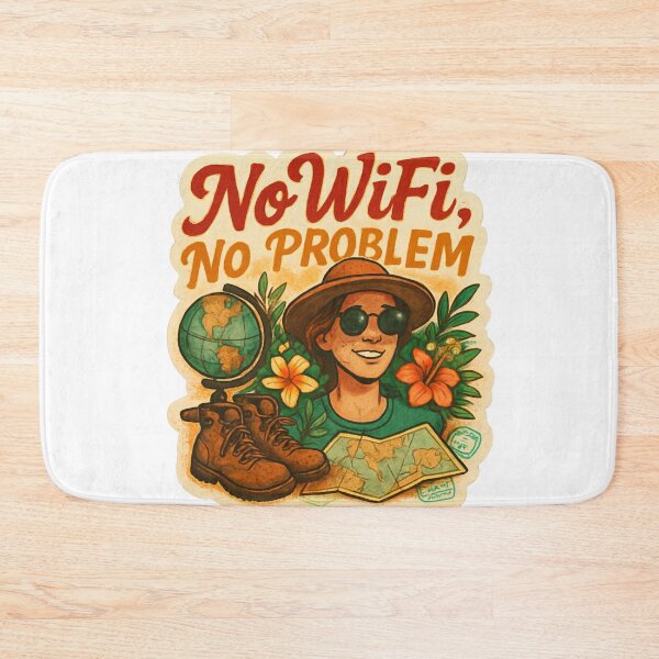 Item preview, No Wifi No Problem Adventure Vintage Travel designed and sold by Retro-Anime9.
