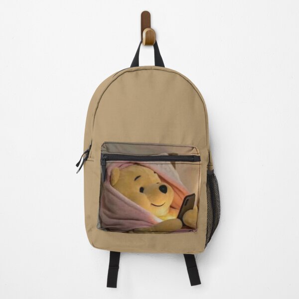Item preview, Winnie the Pooh lying down looking at his cell phone designed and sold by MARTBOMM.