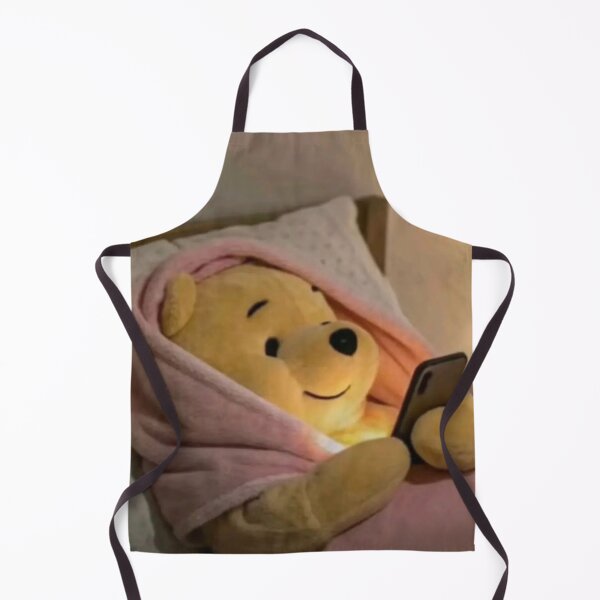 Item preview, Winnie the Pooh lying down looking at his cell phone designed and sold by MARTBOMM.