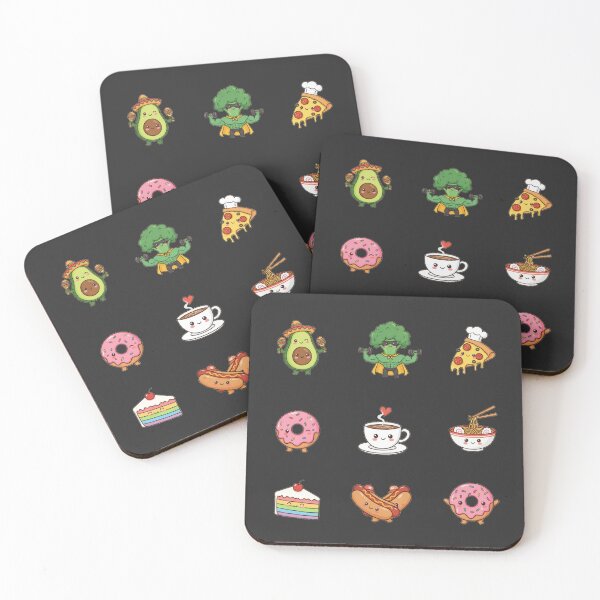 Item preview, Kawaii Food Sticker Pack – Cute Avocado, Donut, Pizza, Coffee, Ramen & More designed and sold by MerchYouSearch.