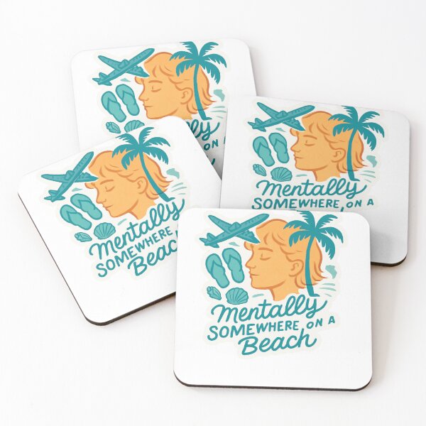 Item preview, Mentally Somewhere on a Beach Adventure Vintage Travel designed and sold by Retro-Anime9.