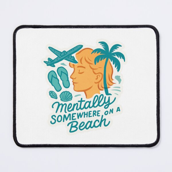 Item preview, Mentally Somewhere on a Beach Adventure Vintage Travel designed and sold by Retro-Anime9.