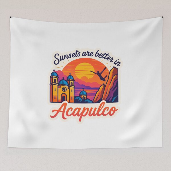 Item preview, Sunsets are better in Acapulco Adventure Vintage Travel designed and sold by Retro-Anime9.