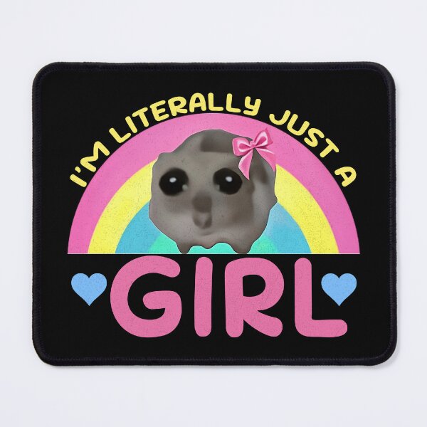Item preview, I am Literally Just A Girl - Funny And Cute Rainbow Sad Hamster Meme designed and sold by Mado Shop.