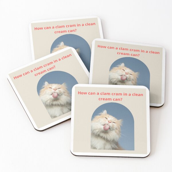 Item preview, How can a clam cram in a clean cream can? designed and sold by EggPig.