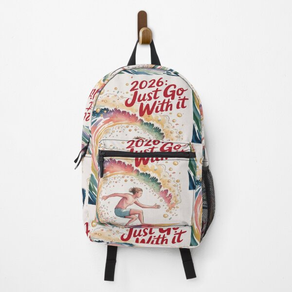 Item preview, 2026 Just Go With It – Inspirational Surf Illustration with Motivational Quote designed and sold by InspiredCreatives.