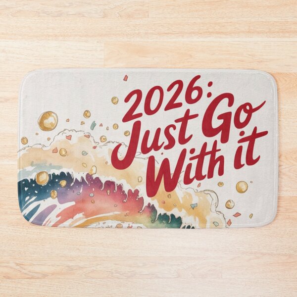 Item preview, 2026 Just Go With It – Inspirational Surf Illustration with Motivational Quote    designed and sold by InspiredCreatives.
