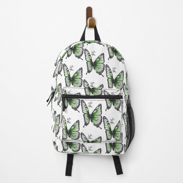 Item preview, Green Butterfly on White Flower – Nature Aesthetic Art designed and sold by Ditstyle.