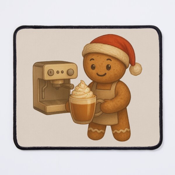 Item preview, Gingerbread Barista for Santa - Cute Festive Coffee Maker Art designed and sold by I AM BRO.