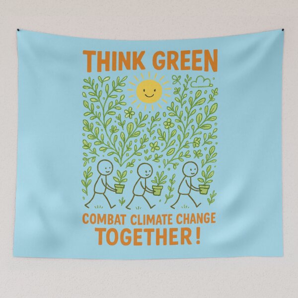 Item preview, Think Green – Climate Action Starts with Us designed and sold by VoglR.