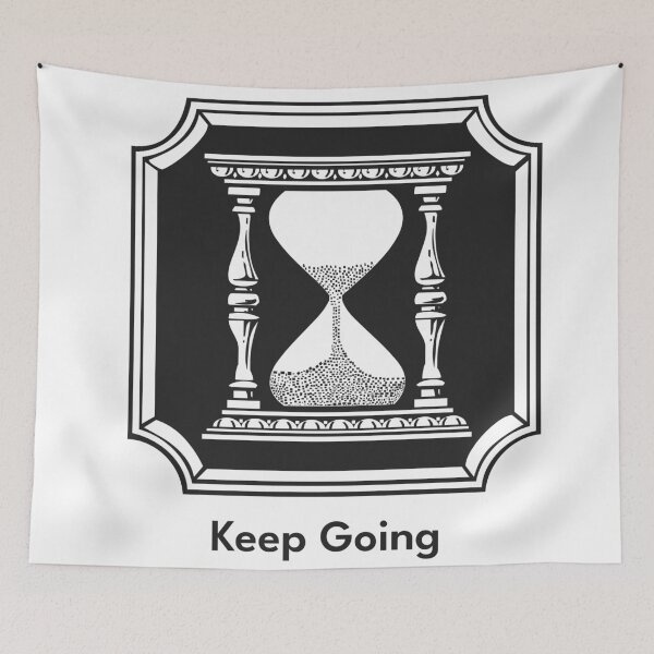 Item preview, Diseño de motivación del reloj de arena Keep Going designed and sold by House-of-Waliya.