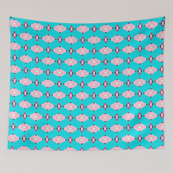Item preview, Colorful Uneven  Abstract Herringbone Geomteric Pattern Pink designed and sold by RoyalStarsPatts.