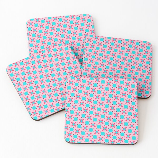 Item preview, Cute Diamond Herringbone Blue Pink Geometric Abstract Pattern designed and sold by RoyalStarsPatts.