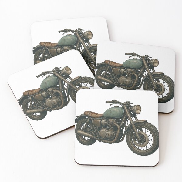 Item preview, Vintage Scrambler Motorcycle Clip Art PNG – Retro Rust Bike Isolated designed and sold by Creative88Art.