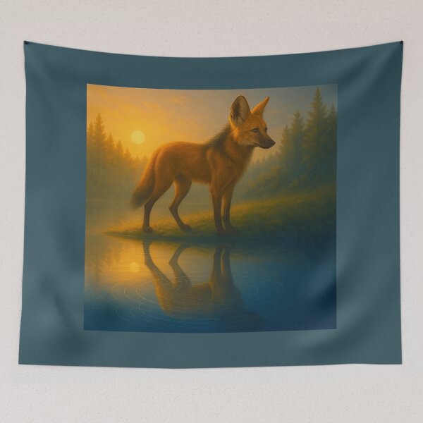 Item preview, Maned Wolf – Reflection at Golden Dusk designed and sold by GeoWild Designs.