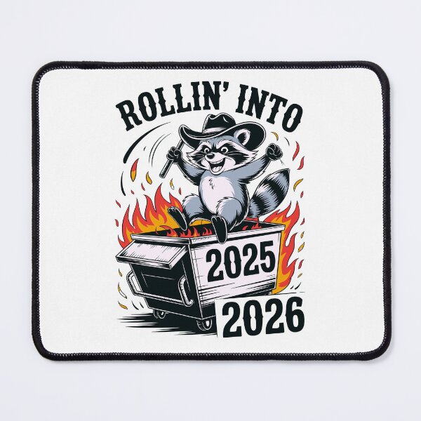 Item preview, Rollin Into 2026 Raccoon Funny Dumpster Fire 2025 New Year designed and sold by designleon19.