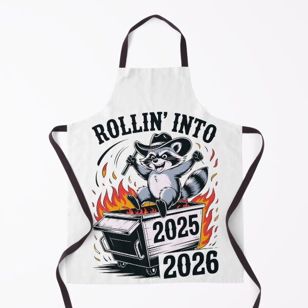 Item preview, Rollin Into 2026 Raccoon Funny Dumpster Fire 2025 New Year designed and sold by designleon19.