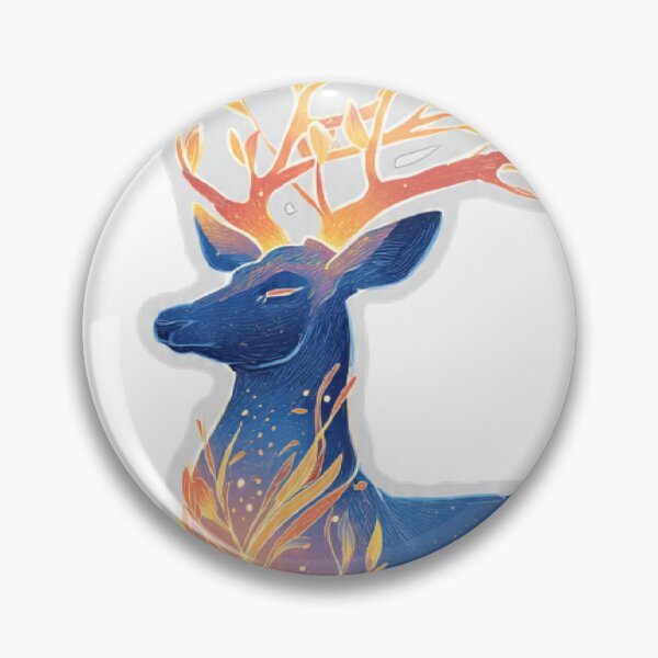 Item preview, Cosmic Fire Deer – Galaxy Antlers Fantasy Art designed and sold by DailySparks.