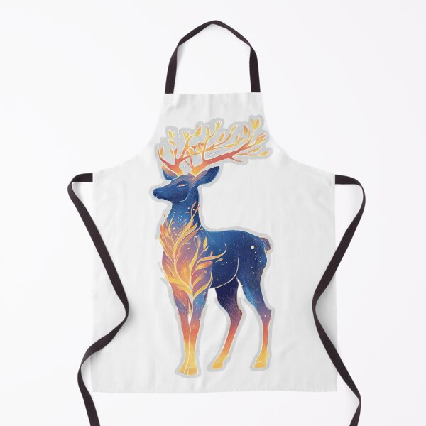 Item preview, Cosmic Fire Deer – Galaxy Antlers Fantasy Art designed and sold by DailySparks.