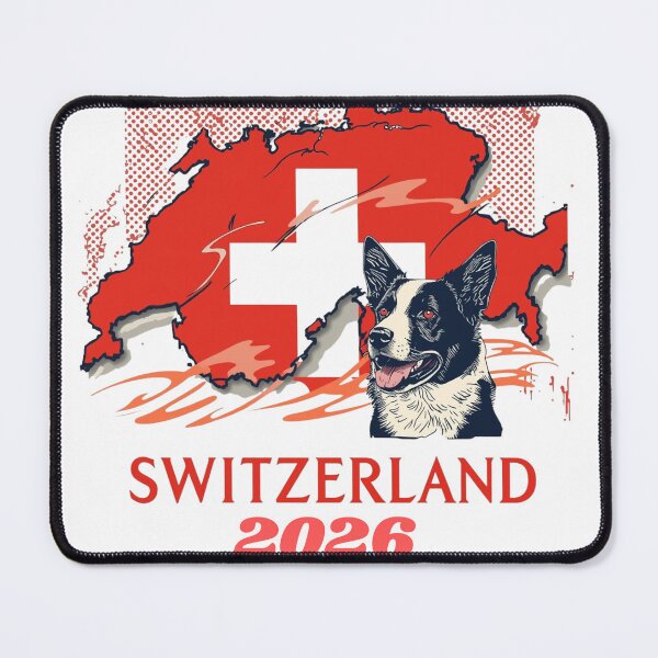 Item preview, T-shirt Football Suisse 2026 - Carte, Drapeau et Chien Suisse. designed and sold by printeGear.