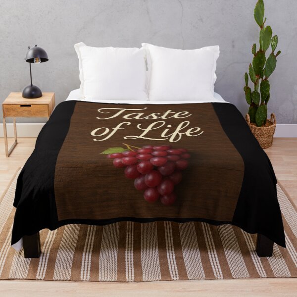 Item preview, Taste of Life – Natural Grapes Illustration on Rustic Wood Background designed and sold by @majovegana.