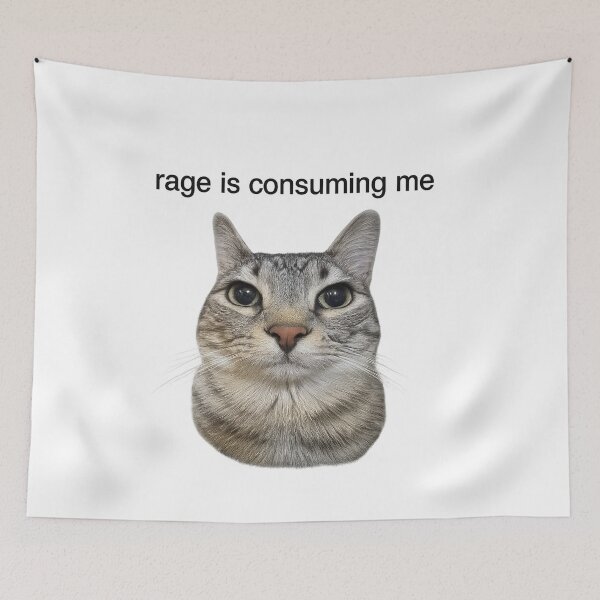 Item preview, Rage Consumes Me Funny cat designed and sold by IdealDo.