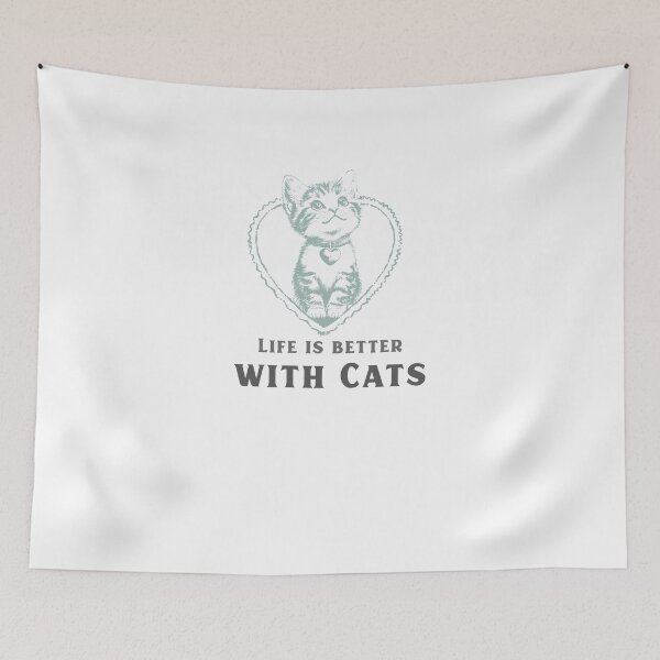 Item preview, Life Is Better with Cats baby cats. designed and sold by "Vibe & Style Merch".