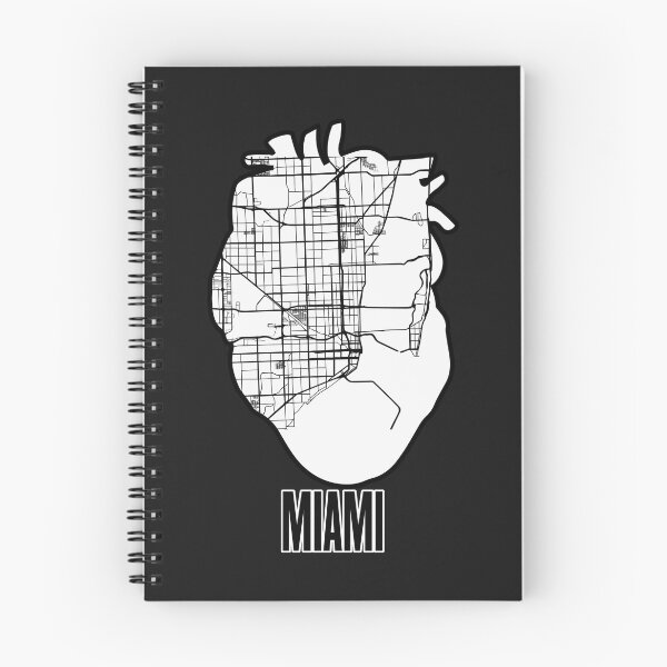 Item preview, Miami Florida City Map Heart designed and sold by WAMTEES.