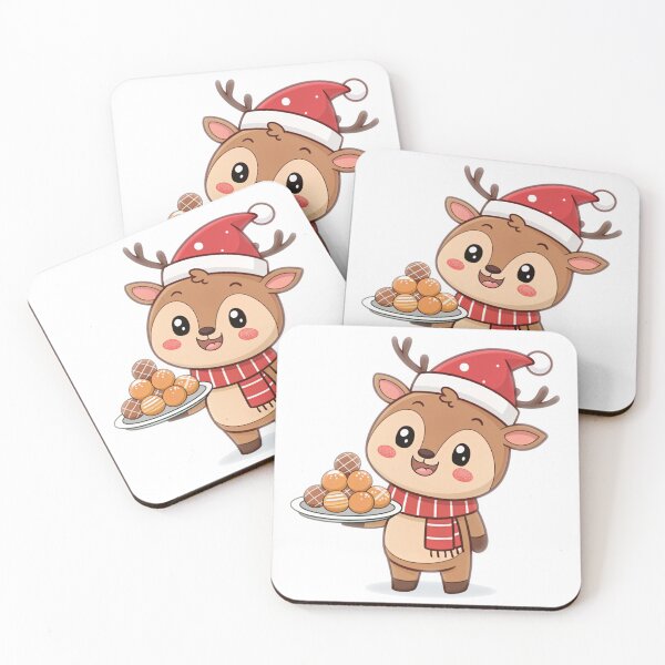 Item preview, Sweet Reindeer with Chocolate Truffles – Cozy Holiday Art by Vivo Studio designed and sold by VivoStudio.