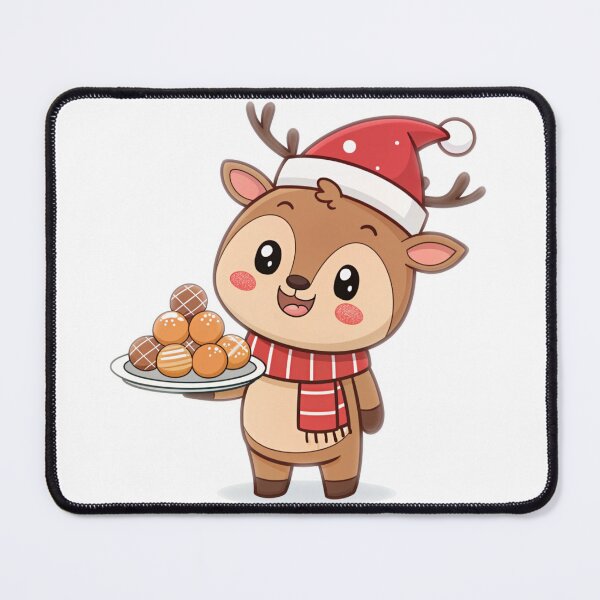 Item preview, Sweet Reindeer with Chocolate Truffles – Cozy Holiday Art by Vivo Studio designed and sold by VivoStudio.