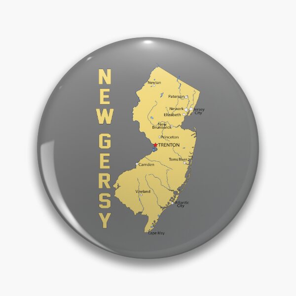 Item preview, The Garden State Pride, Vintage New Jersey Map with Key Cities designed and sold by mashmosh.
