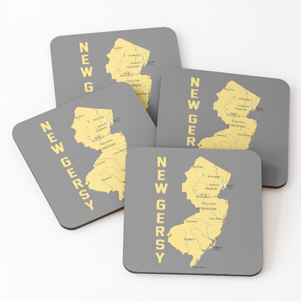 Item preview, The Garden State Pride, Vintage New Jersey Map with Key Cities designed and sold by mashmosh.
