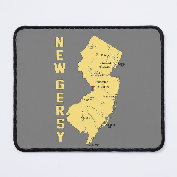 Item preview, The Garden State Pride, Vintage New Jersey Map with Key Cities designed and sold by mashmosh.