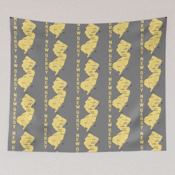 Item preview, The Garden State Pride, Vintage New Jersey Map with Key Cities designed and sold by mashmosh.