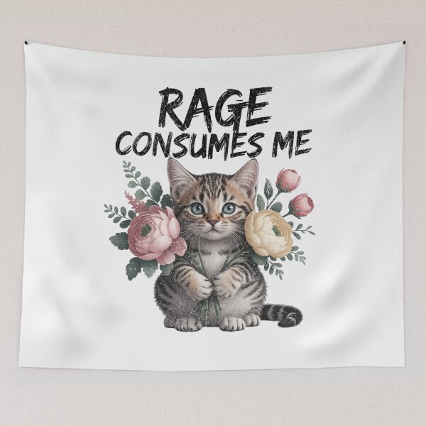 Item preview, Rage Consumes Me Funny cat designed and sold by IdealDo.