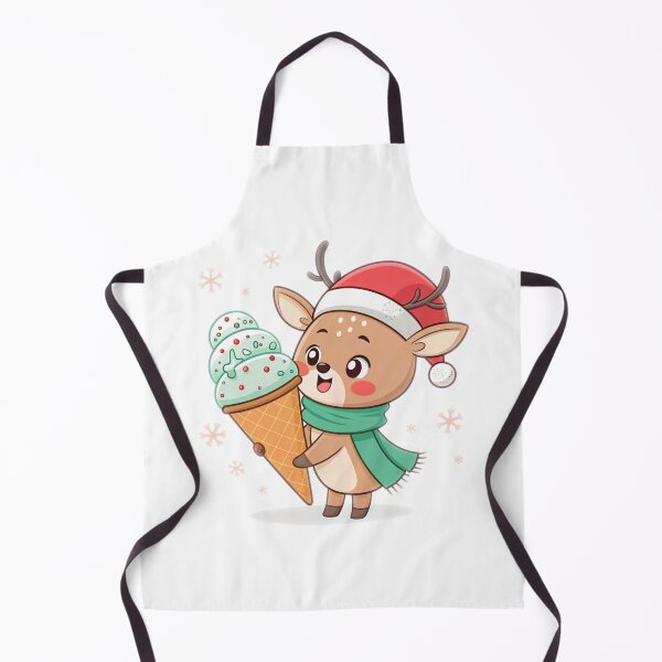 Item preview, Cute Reindeer with Ice Cream – Sweet Christmas Vibes by Vivo Studio designed and sold by VivoStudio.