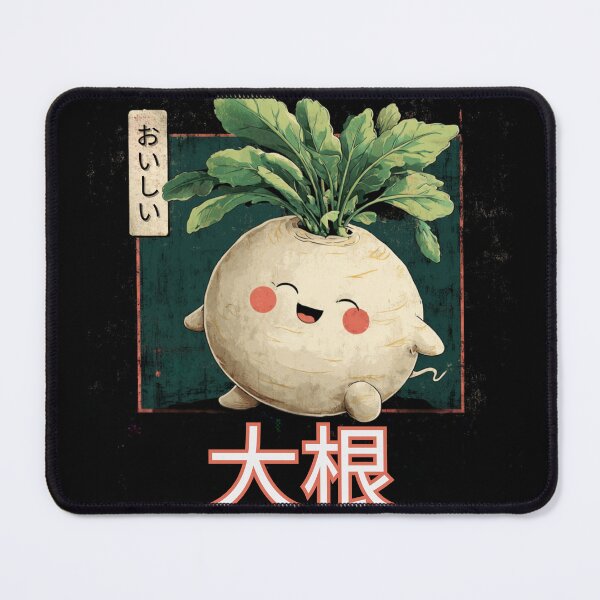 Item preview, Happy Kawaii Daikon Radish Character designed and sold by JeNoStudio.