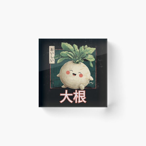 Item preview, Happy Kawaii Daikon Radish Character designed and sold by JeNoStudio.