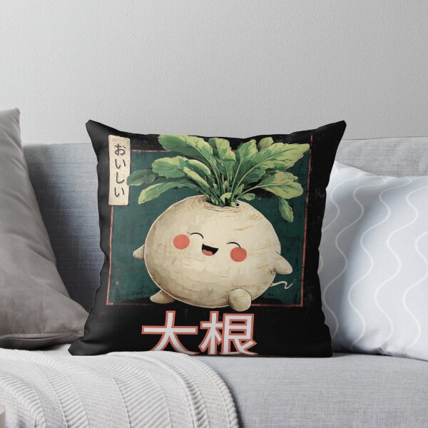 Item preview, Happy Kawaii Daikon Radish Character designed and sold by JeNoStudio.