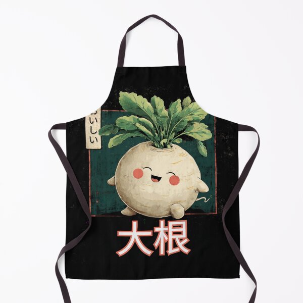 Item preview, Happy Kawaii Daikon Radish Character designed and sold by JeNoStudio.