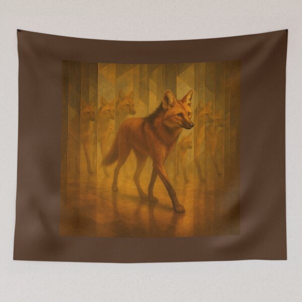 Item preview, Maned Wolf in Motion – Echoed Reflections designed and sold by GeoWild Designs.