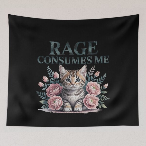 Item preview, Rage Consumes Me Funny cat designed and sold by IdealDo.
