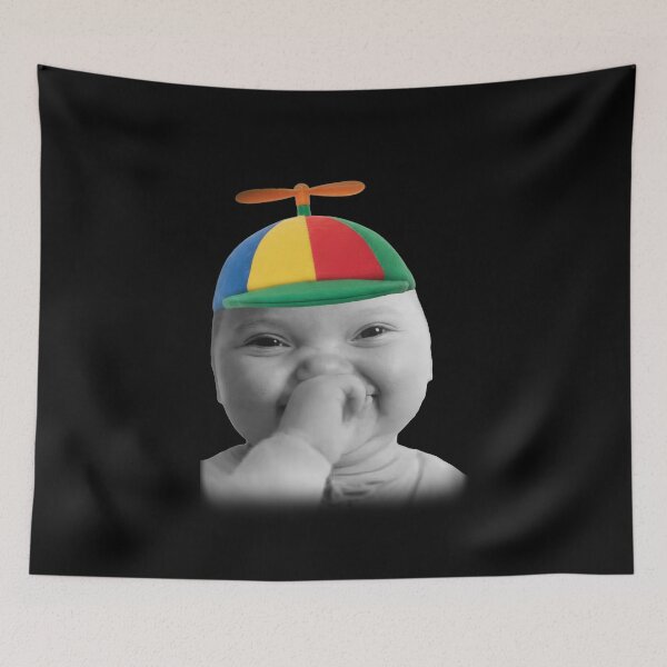 Item preview, Tuff AI Niche Baby Holding Laugh Meme In Propeller Hat designed and sold by elderberry.