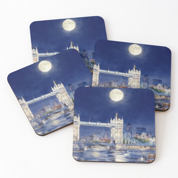 Item preview, Full moon over Tower Bridge London  designed and sold by Mackenzie Moulton International Artist .