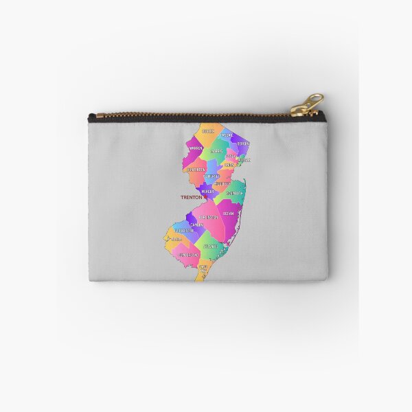 Item preview, Vibrant New Jersey County Map with Trenton Star | NJ Pride Gift designed and sold by mashmosh.