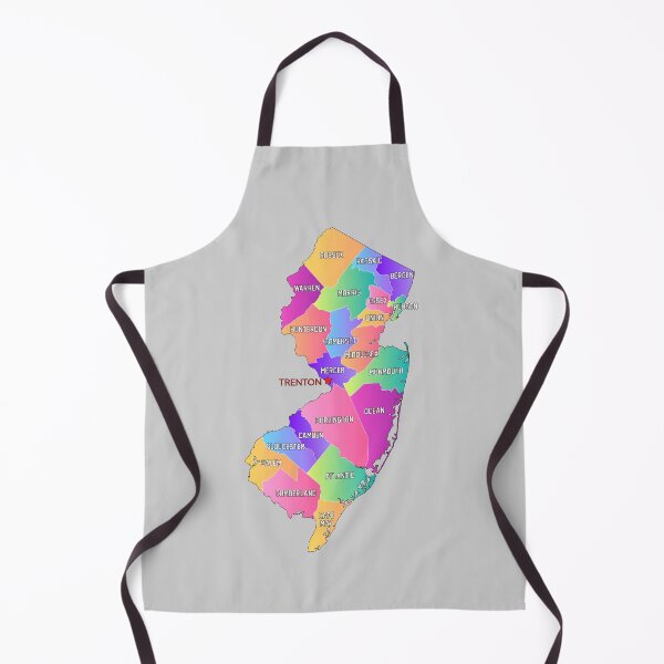 Item preview, Vibrant New Jersey County Map with Trenton Star | NJ Pride Gift designed and sold by mashmosh.