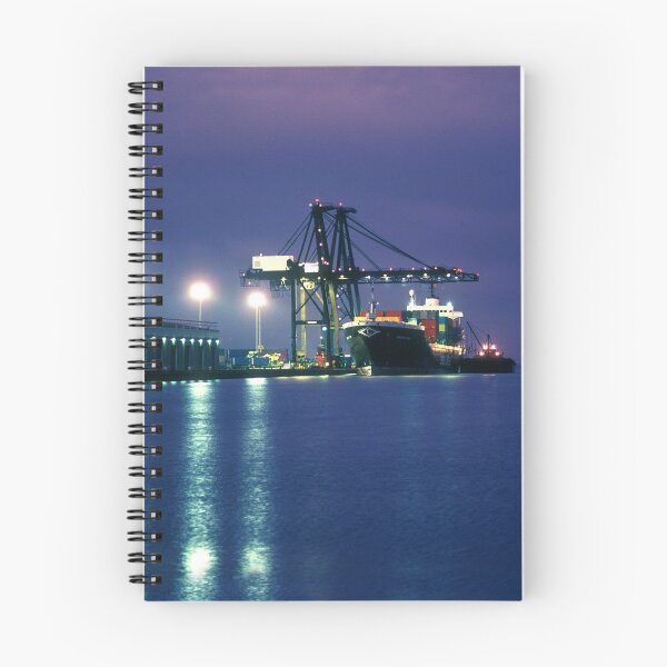 Item preview, Containership loading in the Night, San Francisco, California designed and sold by Wernher Krutein.