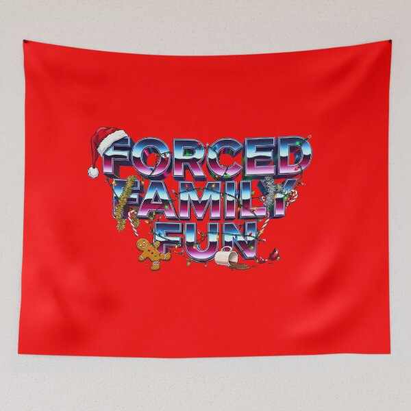 Item preview, Forced Family Fun Sarcastic Christmas | Funny Introvert Holiday Humor designed and sold by WHITE FLAME PRINTS.