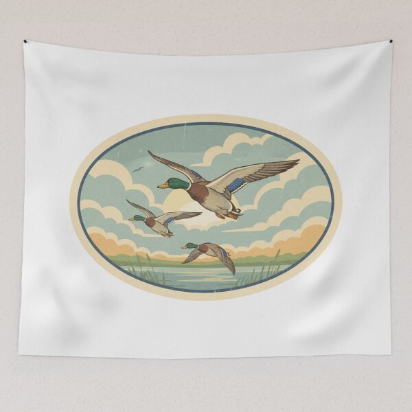 Item preview, Vintage Flying Ducks designed and sold by rustyroofco.